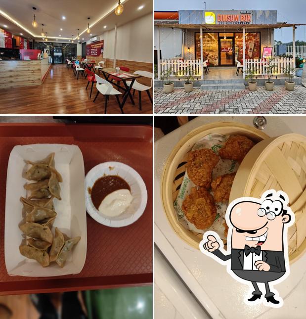 This is the image displaying interior and food at Dimsum Box sukhmani pump