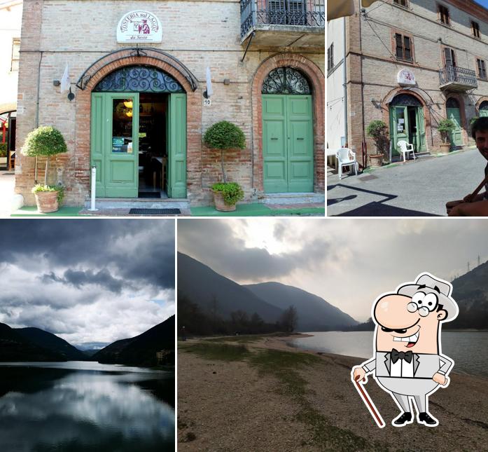 Goditi la vista dagli esterni di Osteria Sul Lago Da Sesto