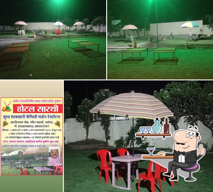 The interior of Hotel Sarthi pure veg family garden and Restaurant