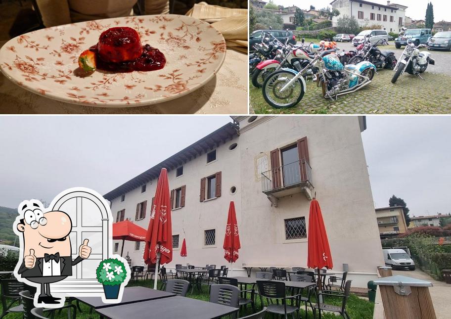 La esterno e cibo del ristorante