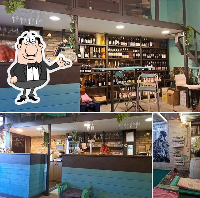 Gli interni di Vineria del porto