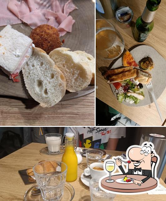 La cibo e interni del ristorante