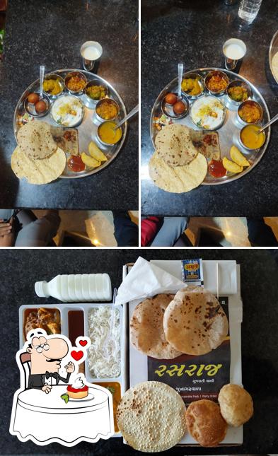 Rasraj Junagadhwala serves a range of desserts