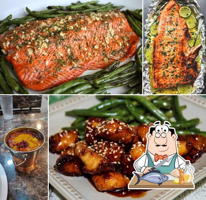 Grilled salmon at Al Hayat Non Veg Restaurant