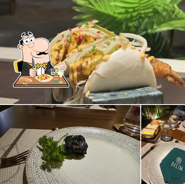 This is the photo showing food and interior at Belim Culinary Bar