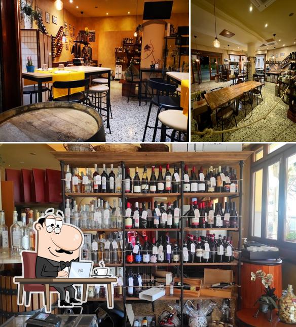 Tra le diverse cose da Vineria Boccondivino si possono trovare la interni e bevanda