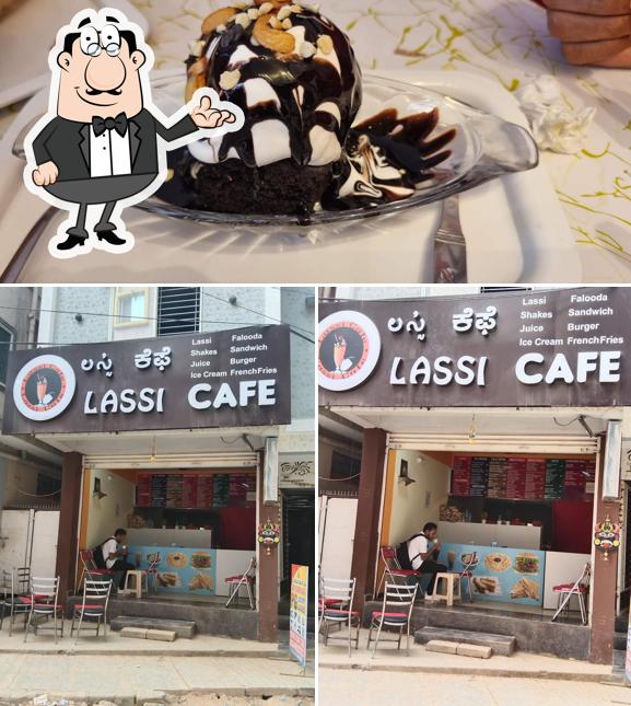 This is the image showing interior and food at Lassi Cafe