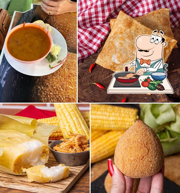 Curry de frango em Pamonha Caipira Ponte Alta Norte