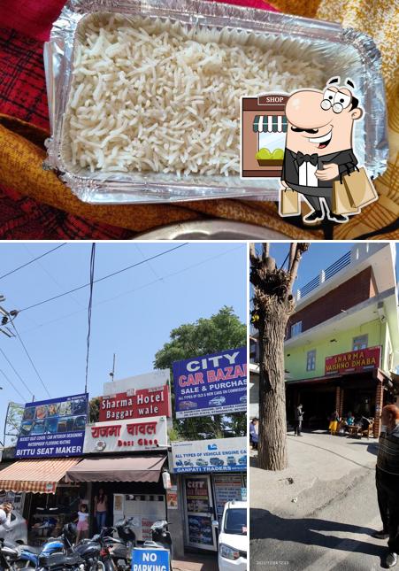 The restaurant's exterior and food