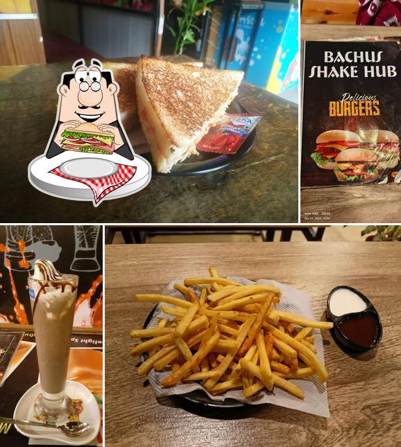 Club sandwich at bachus shake hub