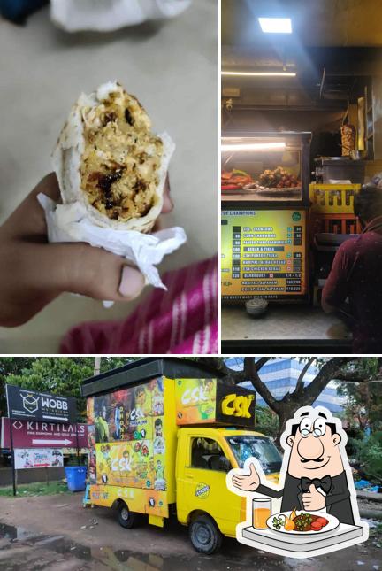 This is the picture showing food and exterior at CSK Shawarma Food Truck