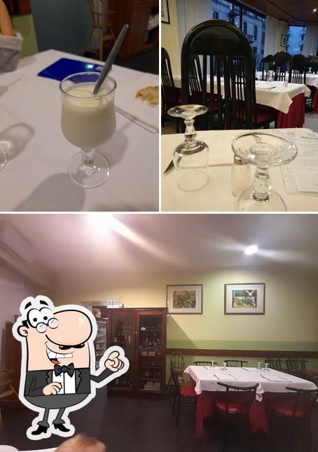 Tra le varie cose da Ristorante Hot Meeting si possono trovare la interni e cibo