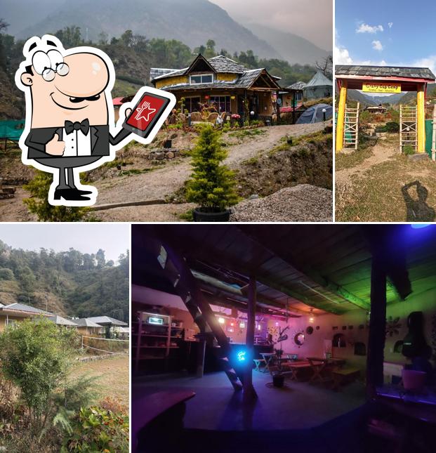 You can get some fresh air outside CrazyCub Camp and cafe