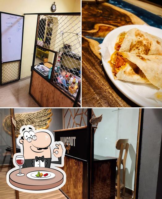 The image of Hangout cafe’s food and interior
