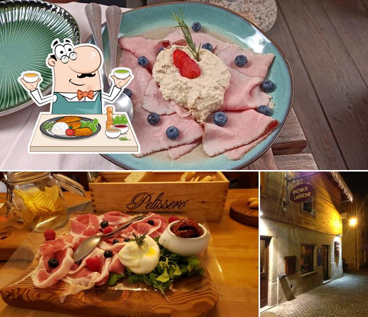 La immagine di cibo e esterno da Il Lampione