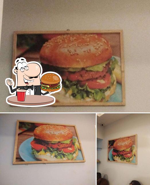 Try out a burger at The Cream & Fudge Factory