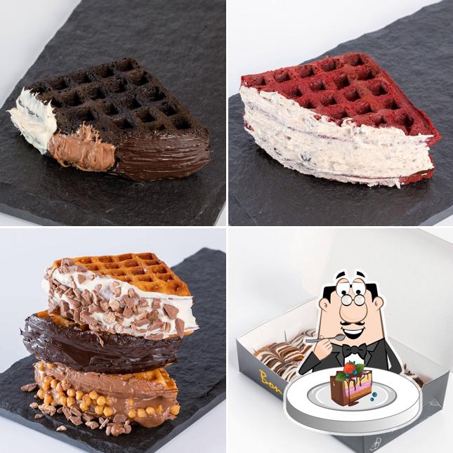 Chocolate cake at Woahffles