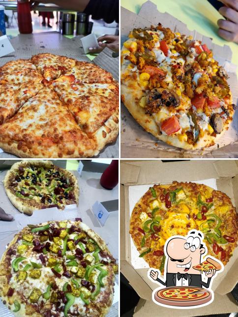 At Domino's Pizza, you can get pizza