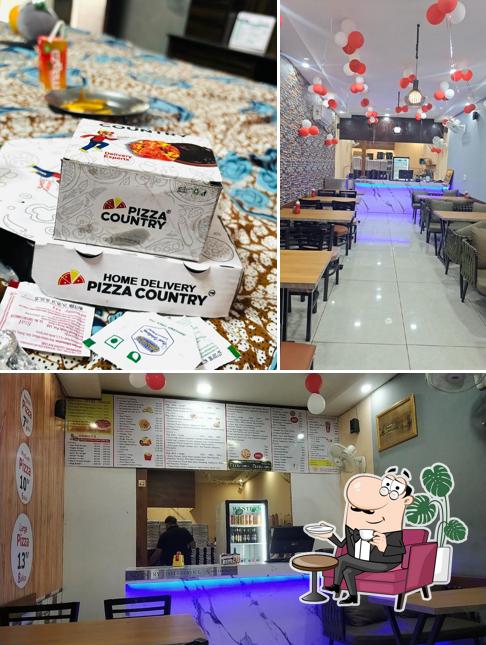 The interior of PIZZA COUNTRY
