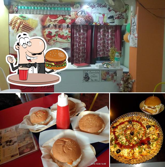 Order a burger at Mohi Cafe