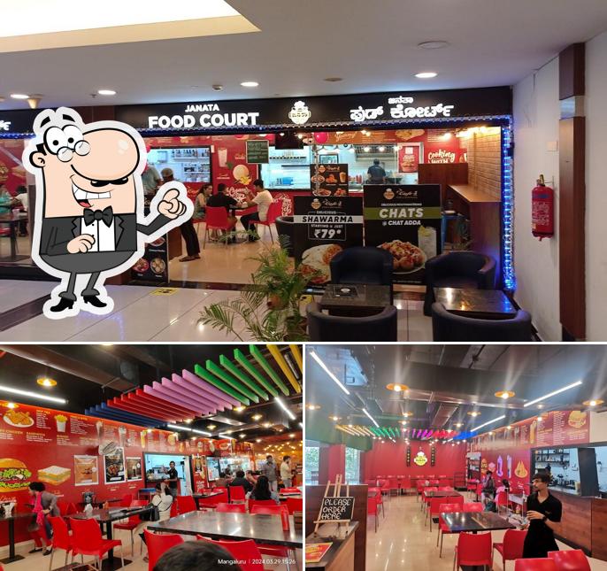 The interior of Janata Food court
