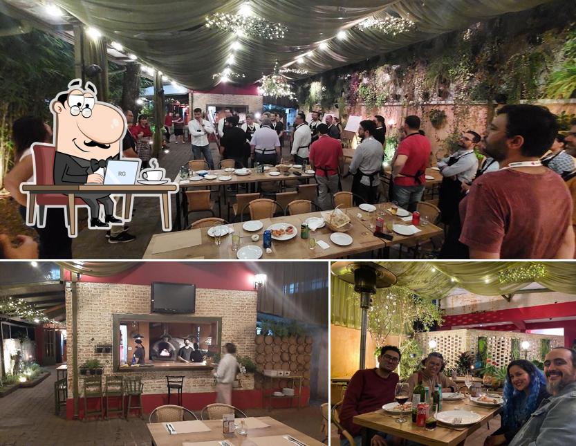 O interior do Forneria da Chácara