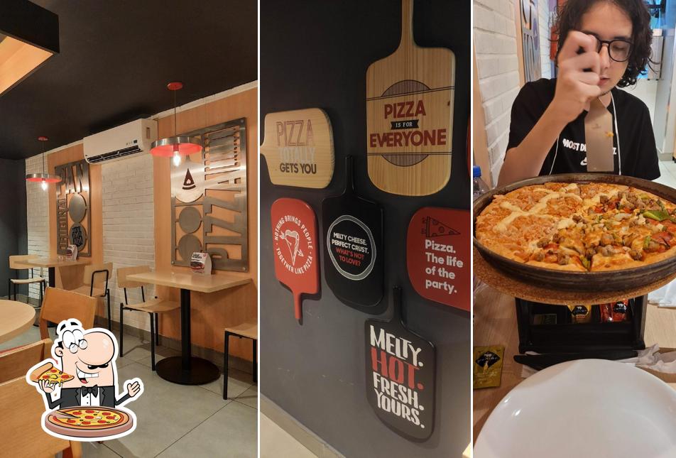 No Pizza Hut, você pode conseguir pizza