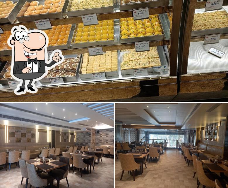 The interior of Rahul Sweets Panki Kanpur Restaurant in Panki