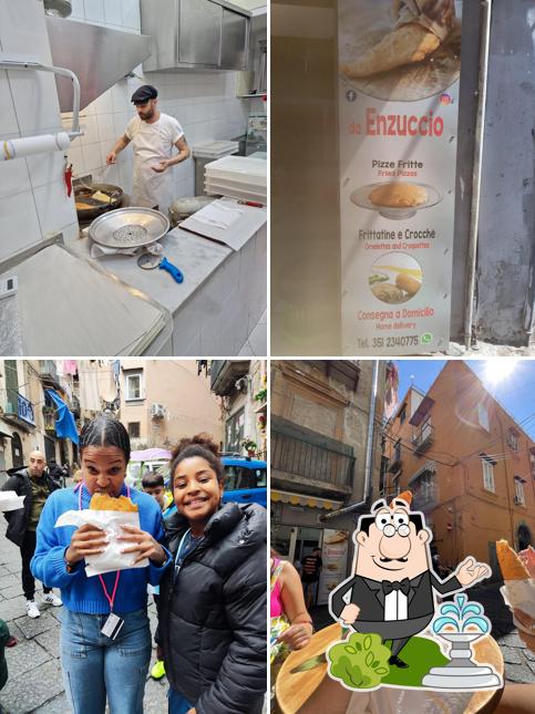 Questa è la immagine che raffigura la esterno e cibo di Enzo de luca
