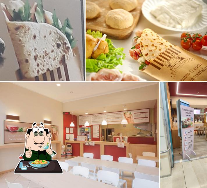 Tra le varie cose da La Piadineria si possono trovare la cibo e interni