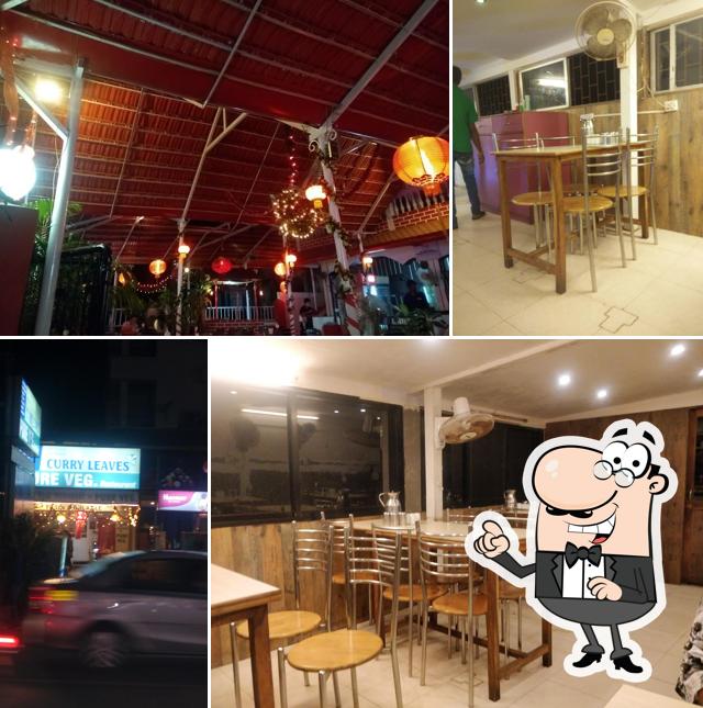 The interior of Curry Leaves Restaurant