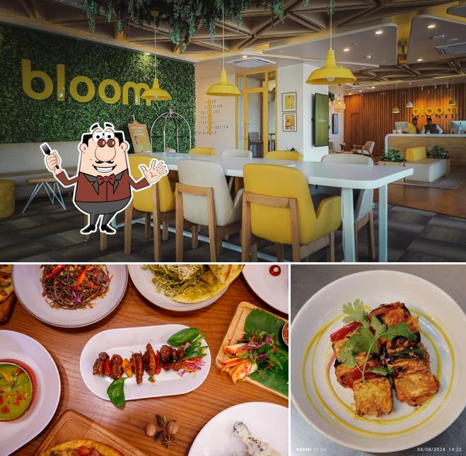 Among various things one can find food and interior at Boarding Pass Restaurant (Bloom Hub ORR)