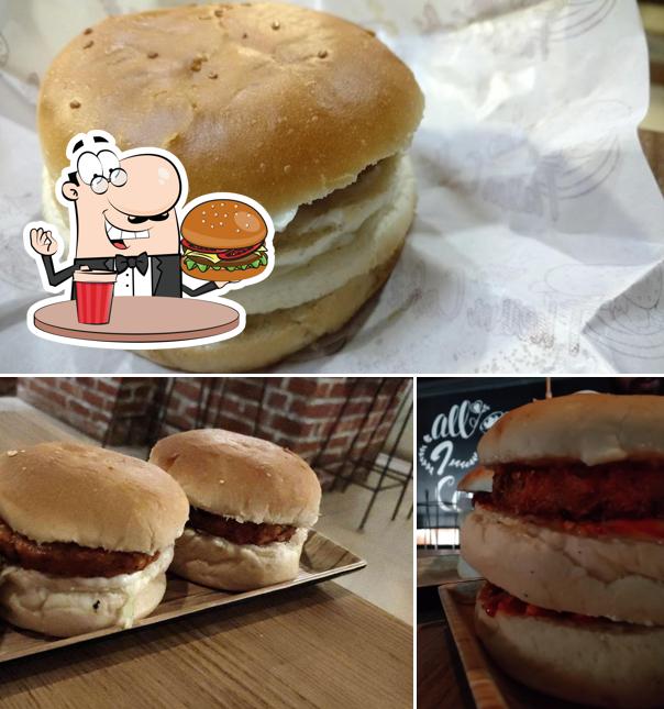 Try out a burger at Theism Cafez