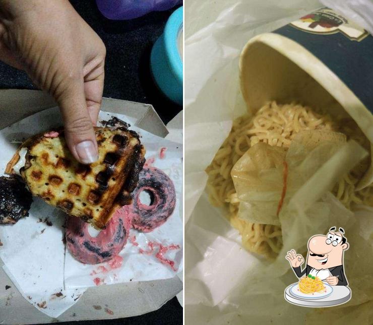 Spaghetti carbonara at Dos And Donuts