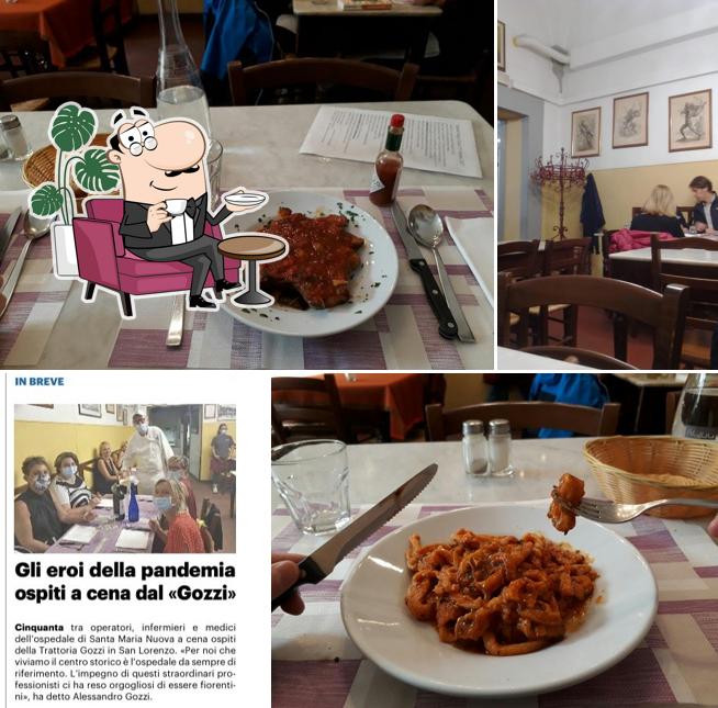 Gli interni di Trattoria Gozzi