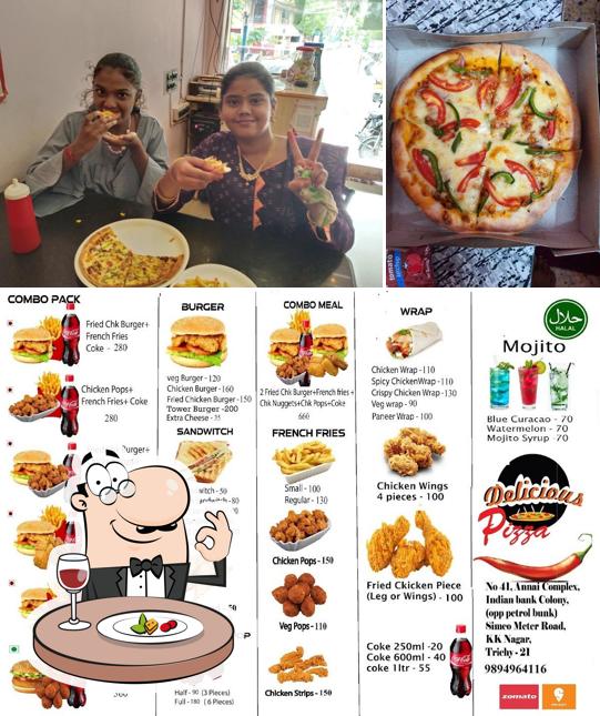 Food at Delicious Pizza