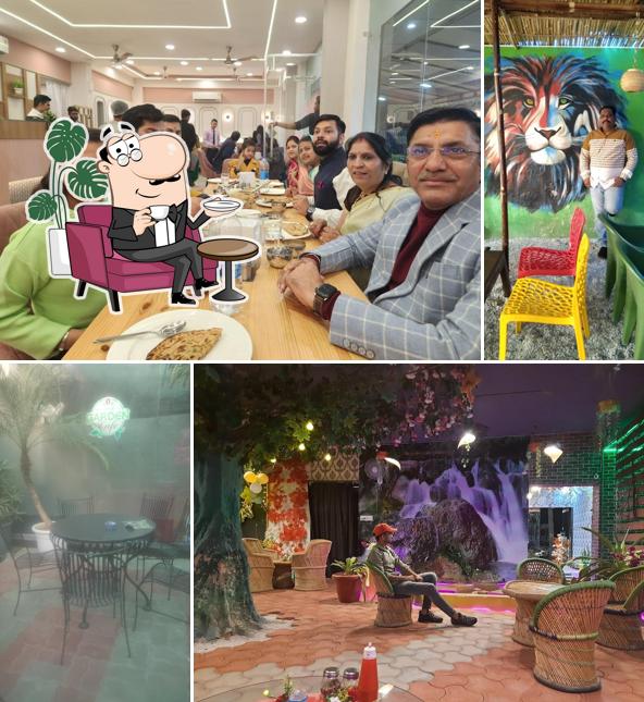 Take a seat at one of the tables at The Garden Cafe