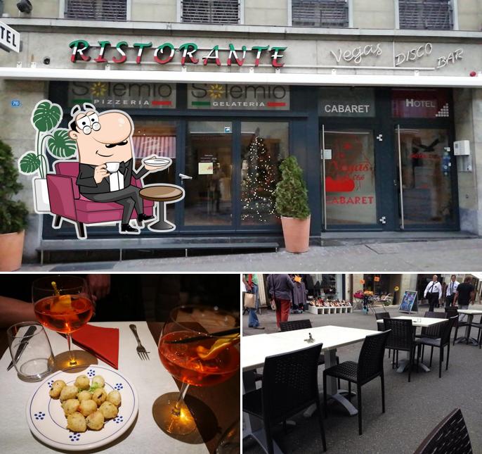 Questa è la immagine che mostra la interni e vino di Restaurant Solemio