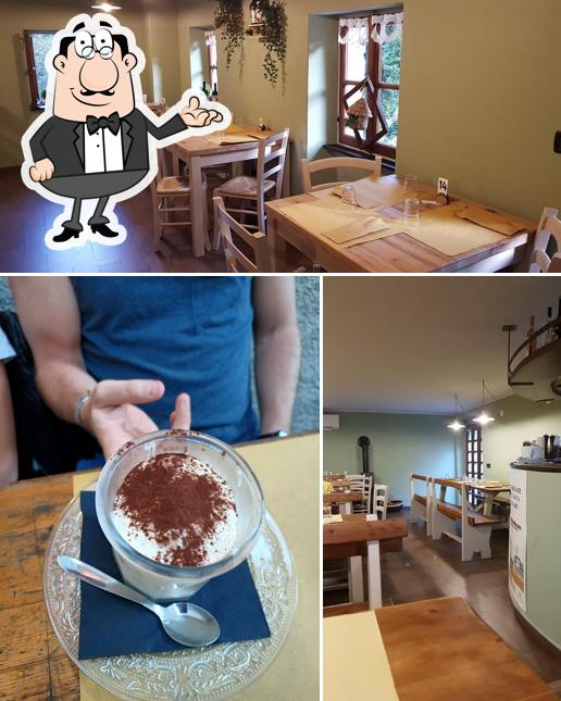 Siediti a un tavolo di cornei trattoria pizzeria