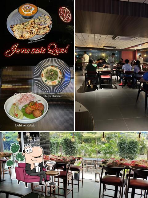 Take a seat at one of the tables at JNSQ - Je ne sais Quoi