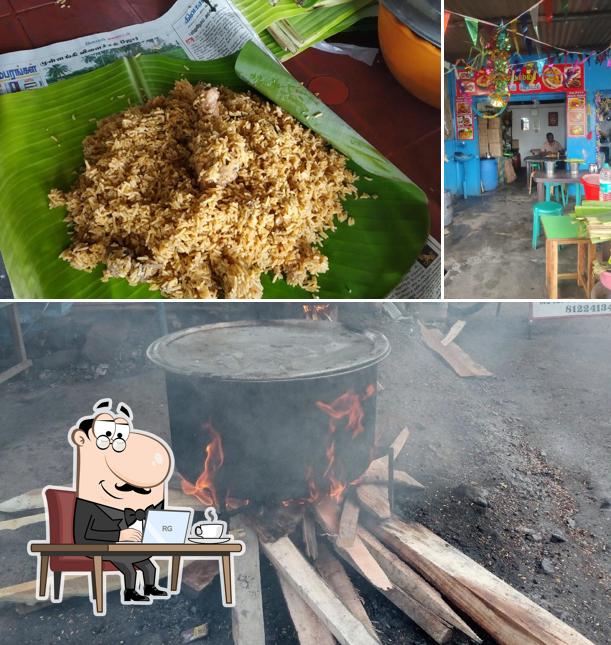 The interior of Bismilah briyani hotel