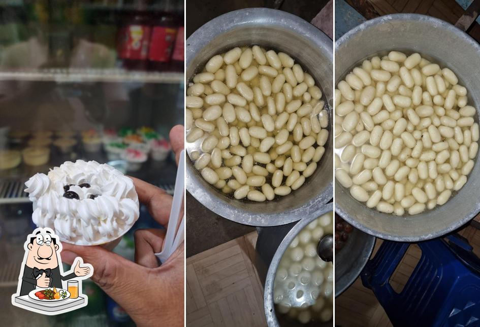 Food at Jagdamba Hotel and phool store