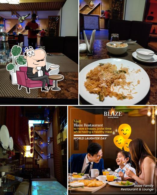 The interior of Blaze Restaurant & Lounge
