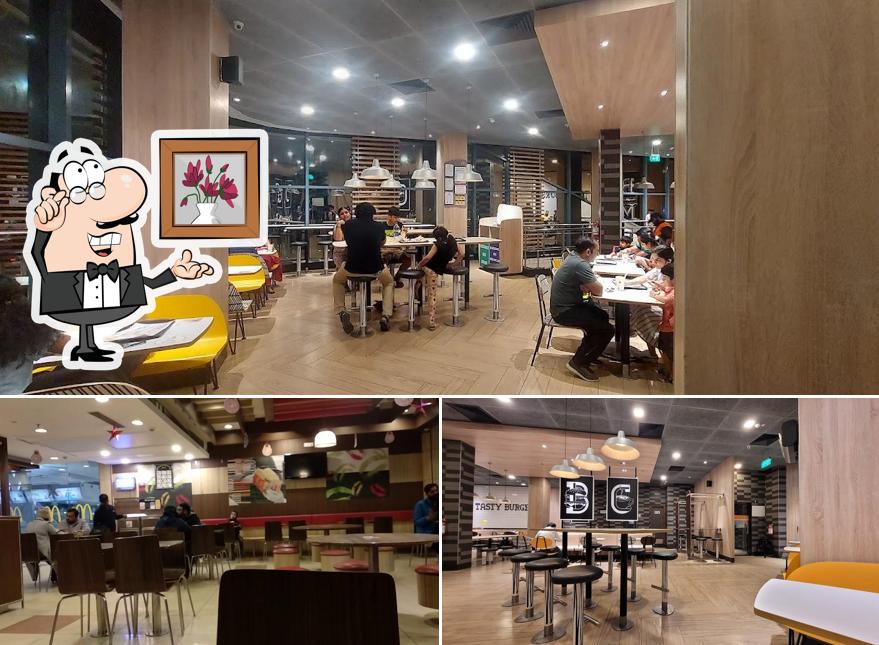 Take a seat at one of the tables at McDonald's