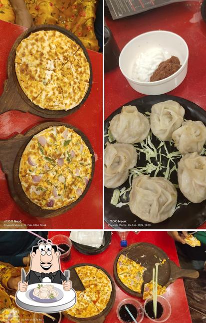 Dumplings at Pizza Khalo Restaurant Bhinga