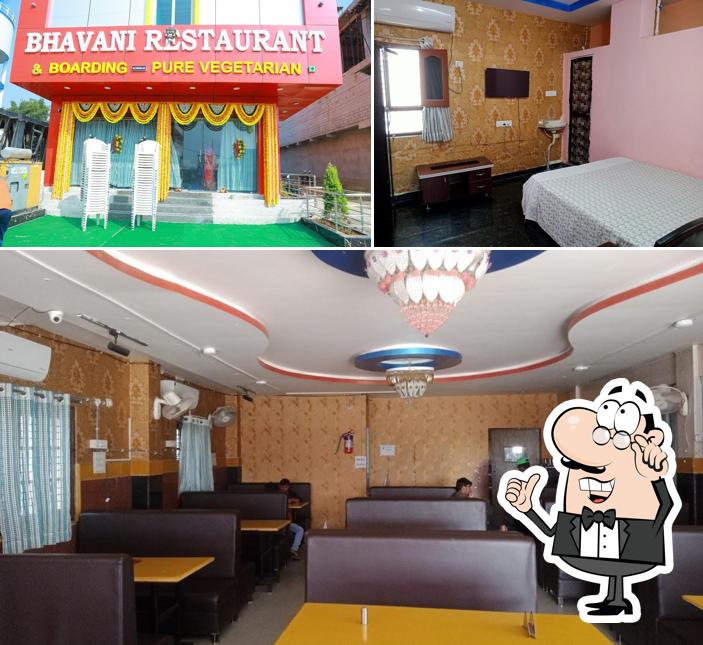 This is the image displaying interior and exterior at Bhavani Restaraunt A/C- ️Pure Vegetarian