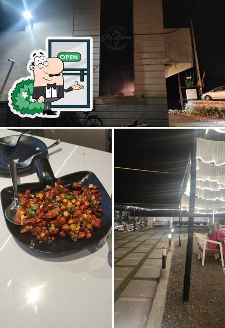 Among different things one can find exterior and food at The Veg Legacy
