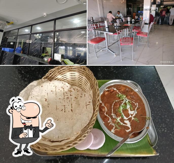 This is the picture depicting interior and food at Neha's Kitchen