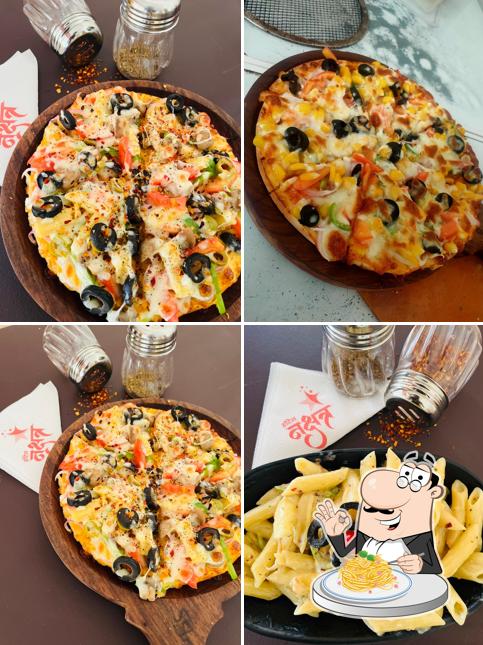 Spaghetti carbonara at Hotel New Sukh Sagar