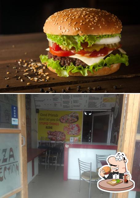 Get a burger at Sandhu Fast Food